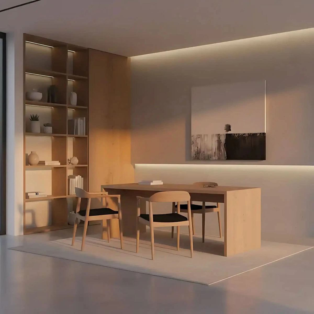 Arbre solitaire sur fond noir et blanc, illustrant le minimalisme et la sérénité, idéal pour des espaces modernes et épurés.