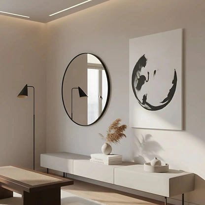 Illustration d’encre en mouvement, formant des volutes abstraites et contrastées, pour une atmosphère intrigante.