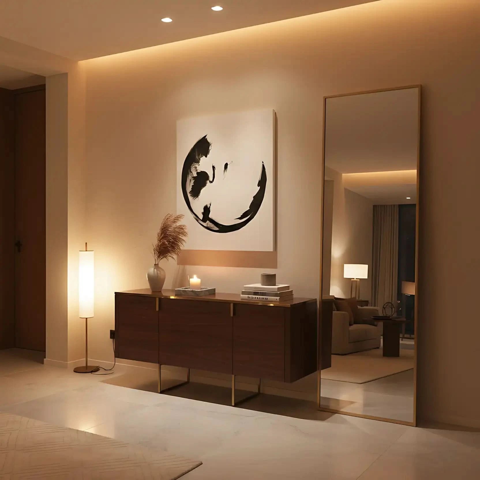 Illustration d’encre en mouvement, formant des volutes abstraites et contrastées, pour une atmosphère intrigante.