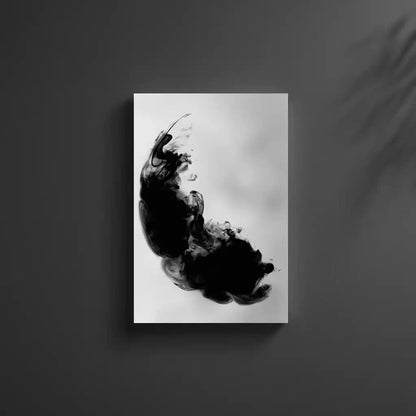 Illustration d’une spirale d'encre fluide, apportant une dynamique fluide et élégante à la décoration.