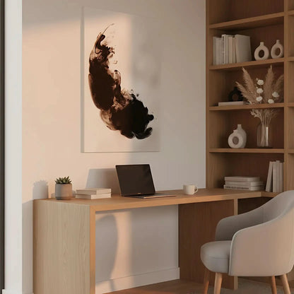 Illustration d’une spirale d'encre fluide, apportant une dynamique fluide et élégante à la décoration.