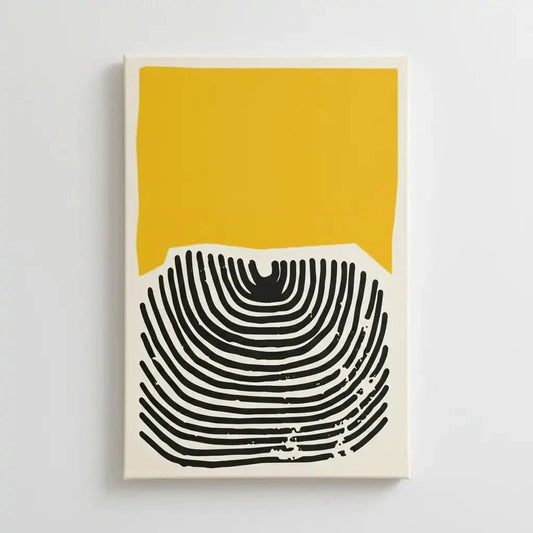 Illustration de lignes ondulantes créant une impression de profondeur et de rythme.