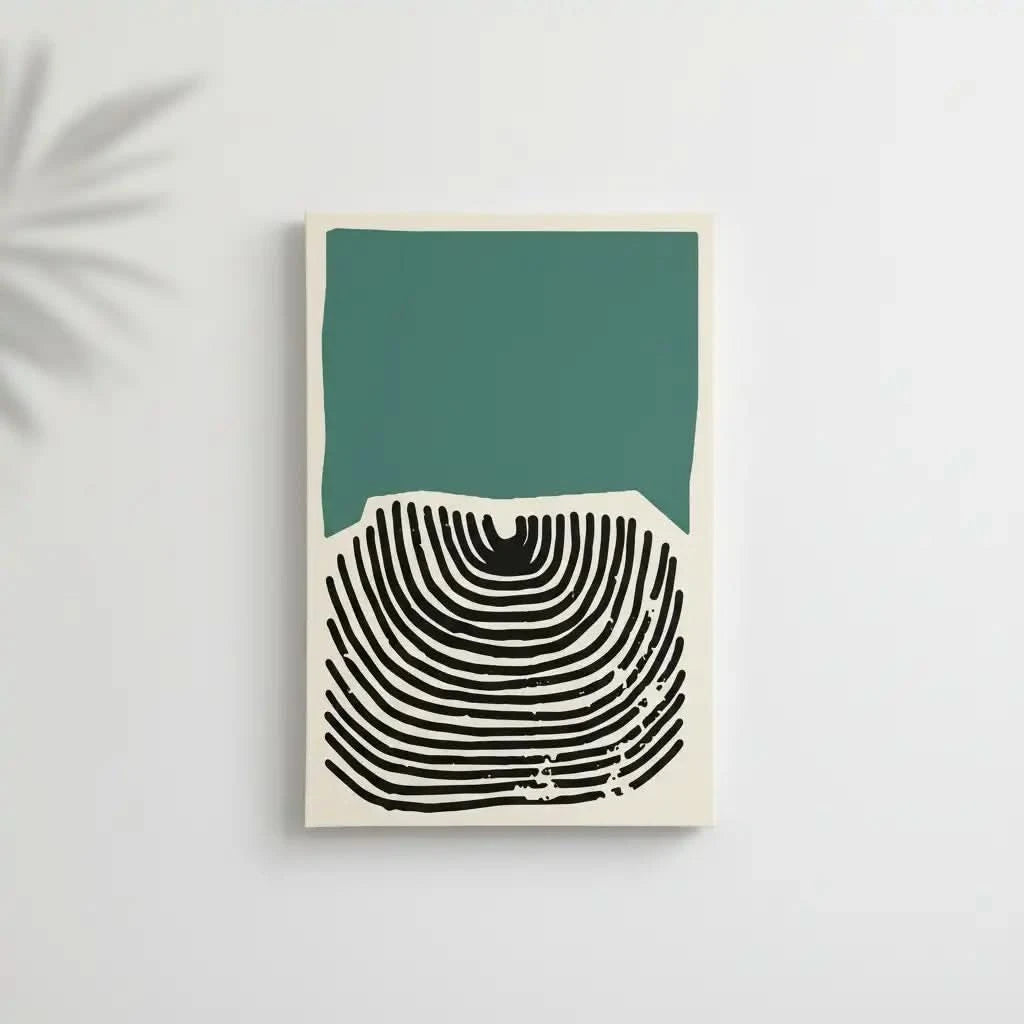 Illustration de lignes fluides formant un jeu harmonieux avec des couleurs douces.