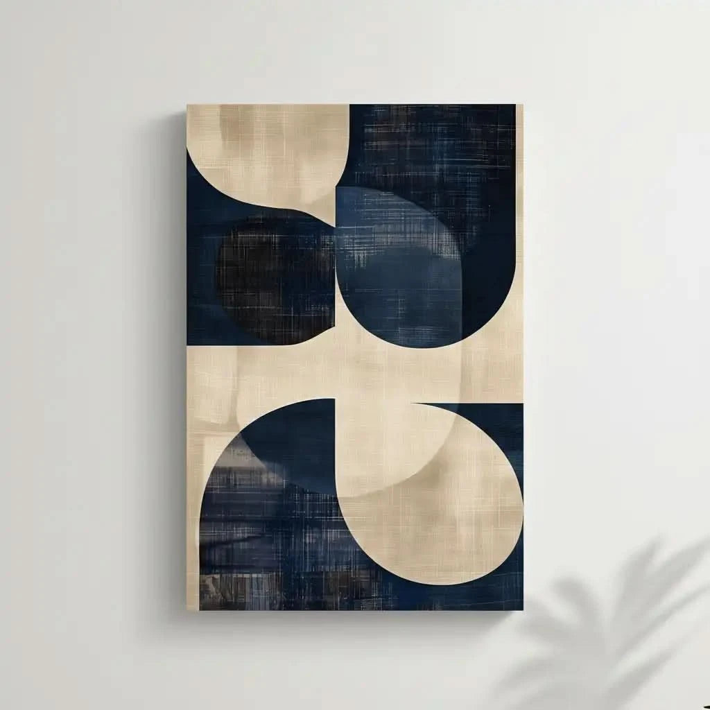 Art abstrait avec des jeux d'ombres et textures, évoquant une ambiance mystique.