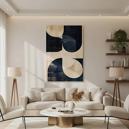 Art abstrait avec des jeux d'ombres et textures, évoquant une ambiance mystique.
