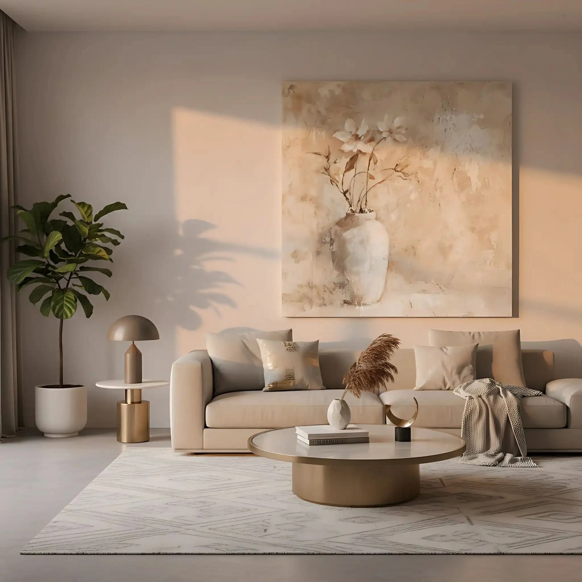 Une peinture de fleurs délicates dans un vase blanc, capturant la beauté simple et naturelle de la nature.