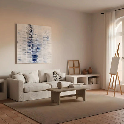 Composition minimaliste avec un cercle noir sur fond crème et une forme abstraite d'arc noir, créant un équilibre visuel de simplicité.