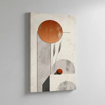 Peinture abstraite de formes géométriques équilibrées, apportant une sensation de sérénité et de sophistication.