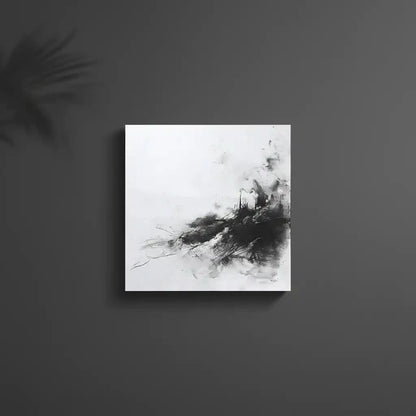 Oeuvre abstraite jouant avec des ombres et des lumières, apportant une touche de profondeur et de mystère à la décoration intérieure.