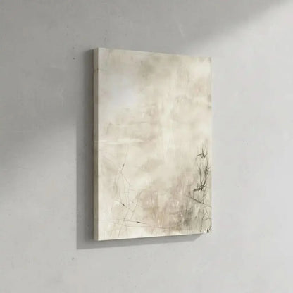 Abstraction douce avec des lignes invisibles et des textures subtiles, créant un mystère tranquille et une ambiance minimaliste, parfaite pour une décoration moderne.