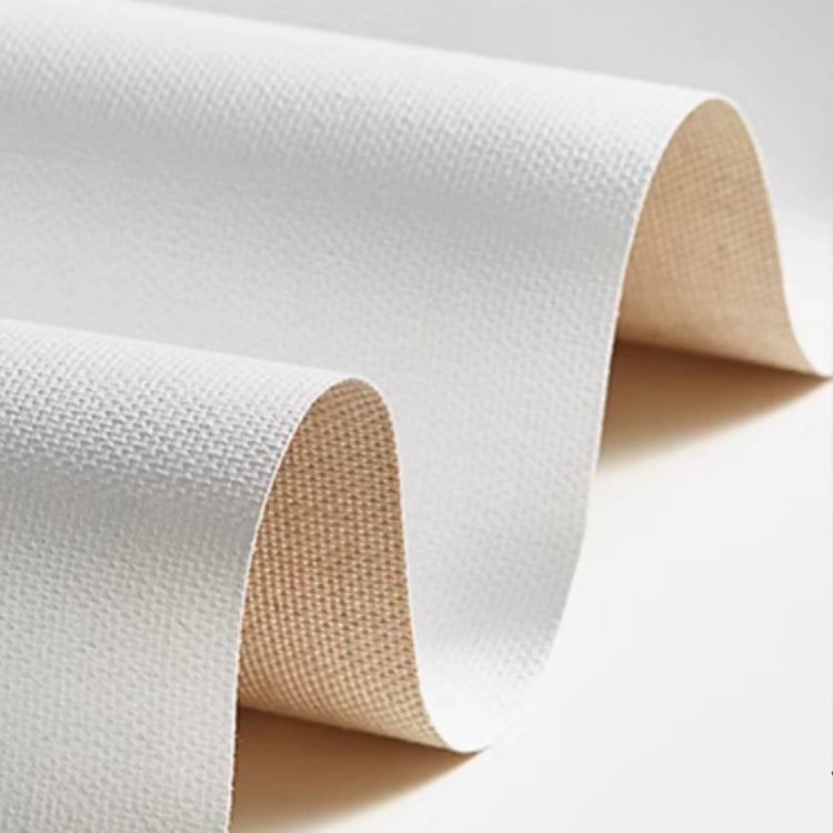 Zoom sur la toile artistique en coton, révélant sa texture naturelle et sa haute qualité.