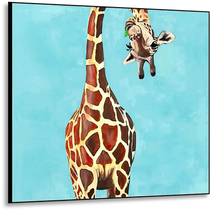 Girafe colorée avec des taches distinctes, captivant et élégant, apportant de la joie et de la douceur.